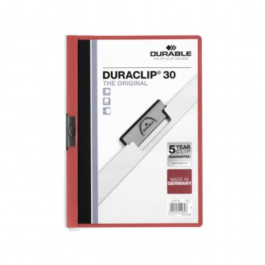 Dossier Durable con pinza Duraclip 30 hojas Rojo