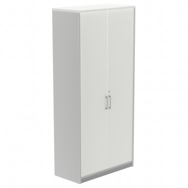 Armario Rocada alto con puertas 90x45x195 gris/blanco