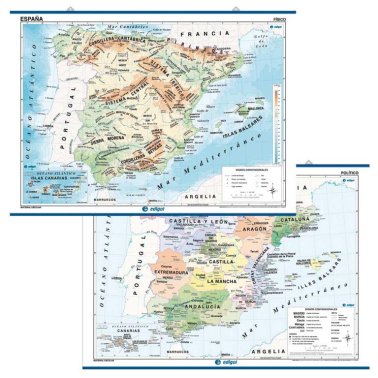 Mapa Mural 140x100cm España Fisic/Pol