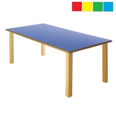 Mesa infantil rectangular 120x60x60cm Altura: 54cm Haya