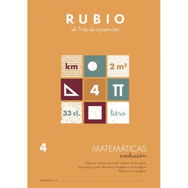 Cuaderno Rubio Matematicas Evolución 4 - 10 unid