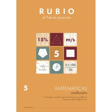 Cuaderno Rubio Matematicas Evolución 5 - 10 unid