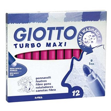 Rotulador Giotto Turbo Maxi 12 unid magenta