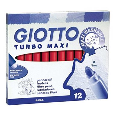 Rotulador Giotto Turbo Maxi 12 unid rojo