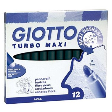 Rotulador Giotto Turbo Maxi 12 unid negro