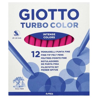 Rotulador Giotto Turbo Color 12 unid magenta