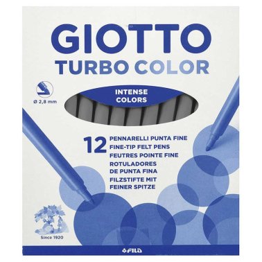 Rotulador Giotto Turbo Color 12 unid gris