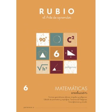 Cuaderno Rubio Matematicas Evolución 6 - 10 unid