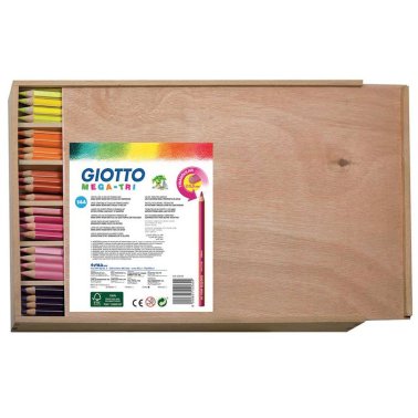 Lápices de colores Giotto Mega Tri Pack Escolar 144 unid 12 col