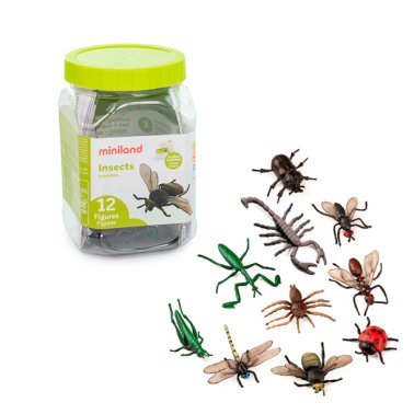 Figuras Miniland Animales Insectos / 12 unidades