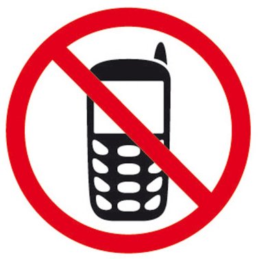 Etiquetas de señalización Apli Prohibido móvil