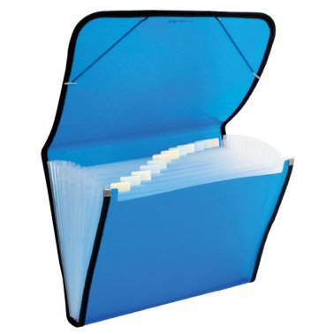 Carpeta Clasificadora Plus Office A4 Azul Traslúcida