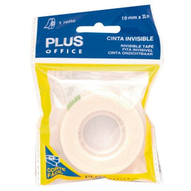 Cinta Adhesiva Invisible Plus Office 19mmx33m Blíster 1 ud