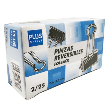 Pinza Sujetapapeles Reversible Plus Office Nº 25-25x11,2 mm /12 ud.