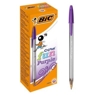 Bolígrafo Tinta Aceite Bic Cristal Fun Lila