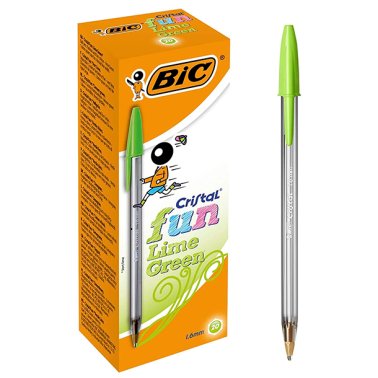 Bolígrafo Tinta Aceite Bic Cristal Fun Verde Lima