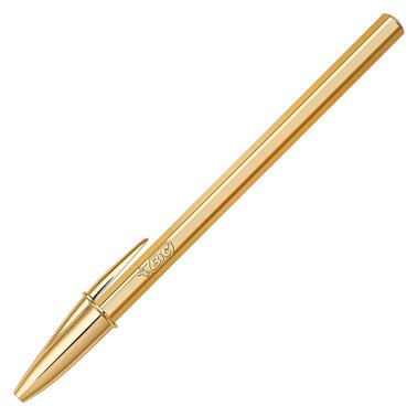 Bolígrafo Tinta Aceite Bic Cristal Oro Tinta Azul