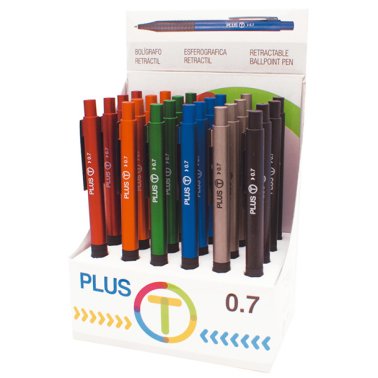 Bolígrafo Tinta Aceite Plus Office Plus T Metálico Azul