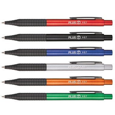 Bolígrafo Tinta Aceite Plus Office Plus T Metálico Azul