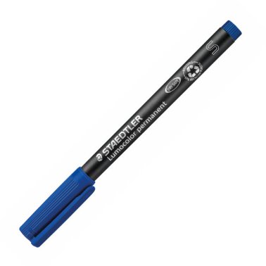Rotulador Permanente Staedtler Lumocolor Ultra Fino 0,4 mm. Azul