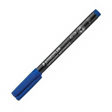 Rotulador Permanente Staedtler Lumocolor Fino 0,6 mm. Azul