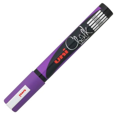 Rotulador de Tiza Líquida Uni Chalk Punta Cónica 1,8-2,5 mm. Violeta