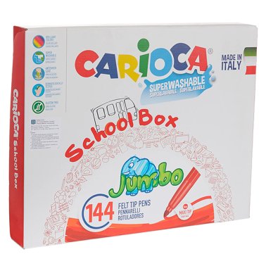 Rotuladores Carioca Jumbo School Box 144 unidades