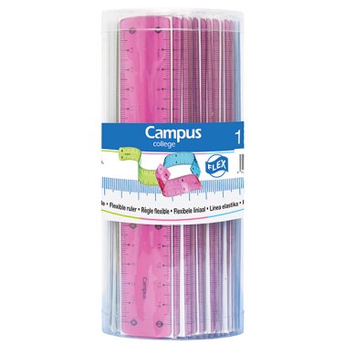 Regla Campus College Plástico Flexible 15 cm.