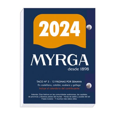 Taco calendario Myrga 2024