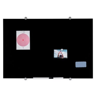 Pizarra Cristal Bi-Office Magnética Negra 60x45cm
