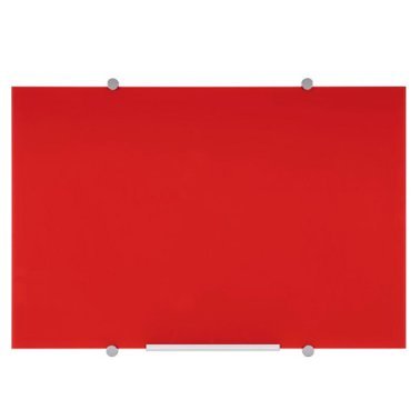 Pizarra Cristal Bi-Office Magnética Roja 90x60cm