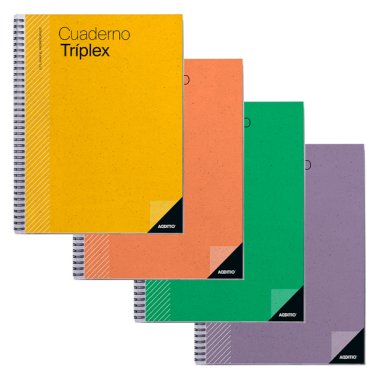 Cuaderno Tríplex Additio Folio Castellano Colores Surtidos