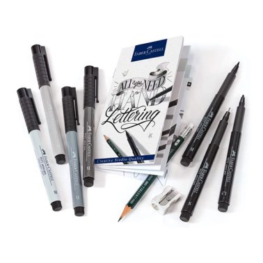 Kit Faber Castell Iniciación Lettering Surtido 9 ud.