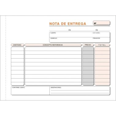 Talonario Entregas Plus Office 207mmx145mm Original 100 Hojas