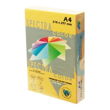 Papel A4 Spectra 80g 500 Hojas Amarillo Oro