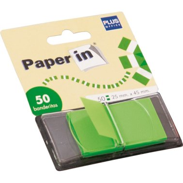 Banderitas Paper In Index Plus Office Verde 50ud.