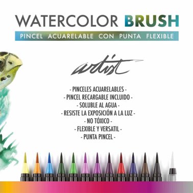 Rotuladores Punta Pincel Acuarelable Alex Bog Artist 20 colores