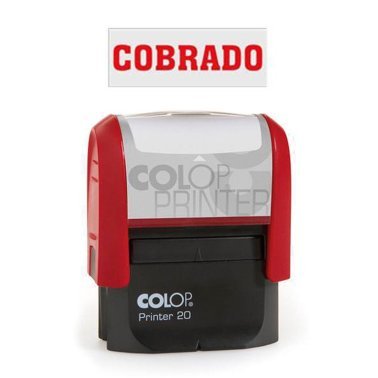 Sello Automático Colop Printer 20 \"Cobrado\" Rojo