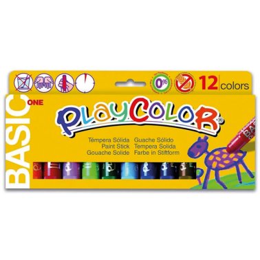 Témpera Instant PlayColor One Stick 12 colores