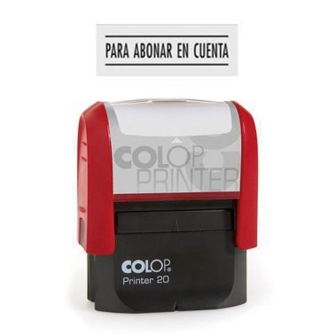 Sello Automático Colop Printer 20 \"para Abonar en Cuenta\" Negro