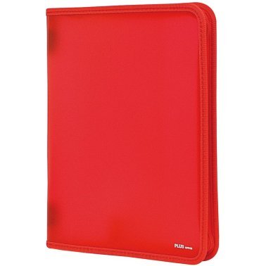Carpeta Plus Office con Cremallera A4 Rojo