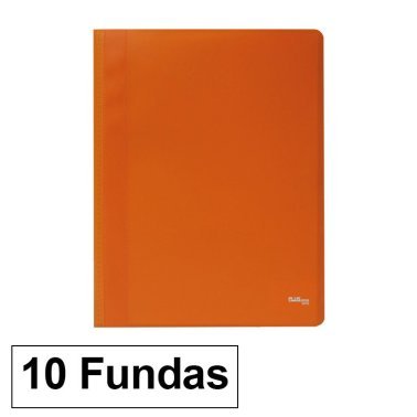 Carpeta Flexible Plus Office A4 Naranja 10 Fundas