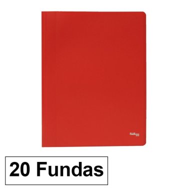 Carpeta Flexible Plus Office A4 Rojo 20 Fundas