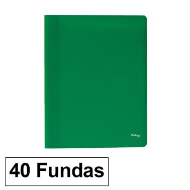 Carpeta Flexible Plus Office A4 Verde 40 Fundas