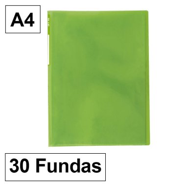 Carpeta Plus Office 6030 A3 30 Fundas Verde