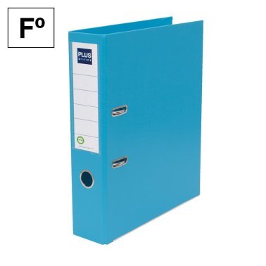 Archivador Plus Office Folio Lomo 75 mm Azul Claro