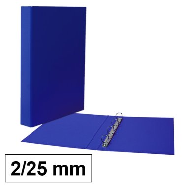 Carpeta Anillas Plus Office Folio Cartón Forrado PP 2/25mm Azul