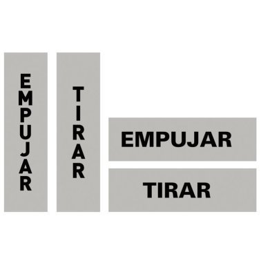 Etiquetas de señalización Apli Empujar/Tirar
