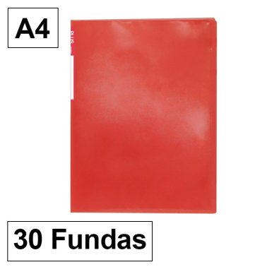 Carpeta Plus Office 6030 A3 30 Fundas  Rojo