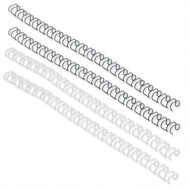 Canutillo metálico Wire-O 6mm negro 55 hojas 100 ud